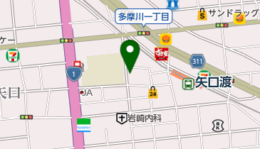 デイサービス矢口のNIWAの地図画像