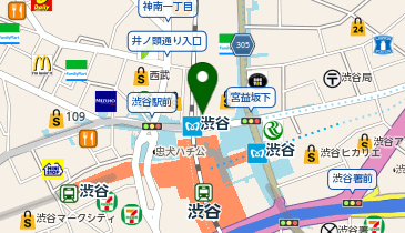 リンツショコラカフェ渋谷の地図画像