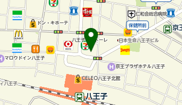 八王子新卒応援ハローワークの地図画像