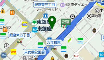 プラチナや(白金や) 銀座本店の地図画像