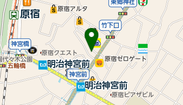 らかんスタジオ原宿店の地図画像