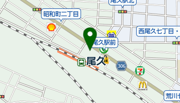 尾久食堂の地図画像