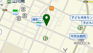 ポニークリーニング立川錦町2丁目店の地図画像