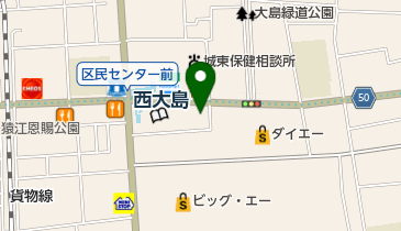 あすなろ訪問看護ステーション西大島の地図画像