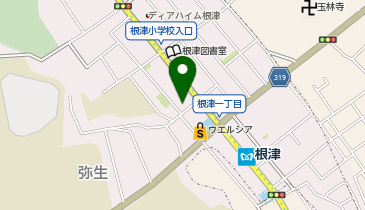 根津カレーラッキーの地図画像