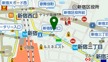 長沼静きものひととき新宿店の地図画像