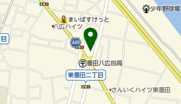 ヤクルト墨田ヤクルト販売八広センターの地図画像