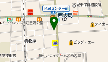 美容室リベアプリウス西大島店の地図画像