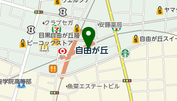 保険deあんしん館自由が丘マリクレール通り店の地図画像