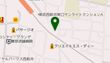 足立区役所 こども支援センターげんきの地図画像