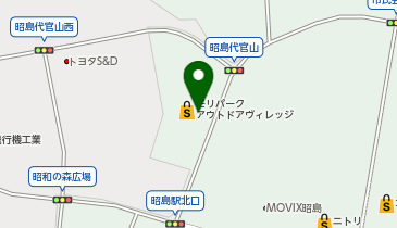 モンベル昭島アウトドアヴィレッジ店の地図画像