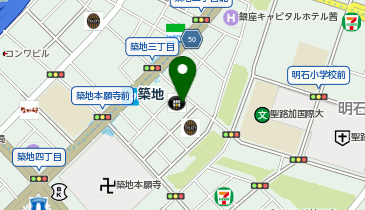 銀座千疋屋築地店の地図画像