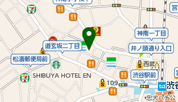 ARONASPA渋谷店の地図画像