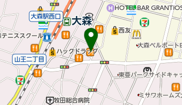 海鮮三崎港大森東口店の地図画像