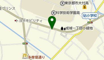 どん松成城学園店の地図画像