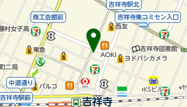 ペットショップWAN吉祥寺店の地図画像