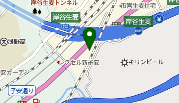 浜硝子サッシ販売の地図画像