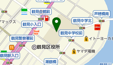 鶴見小学校はまっ子ふれあいスクールの地図画像