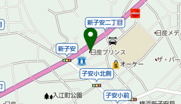 日産プリンス神奈川販売株式会社 子安店の地図画像