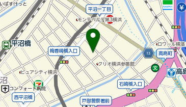 中日会話学院横浜校の地図画像