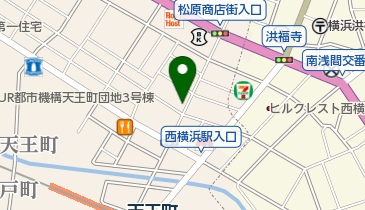 角一布団店の地図画像