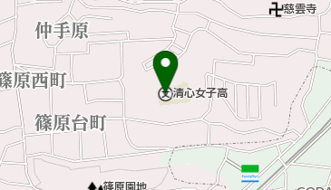 清心女子高等学校の地図画像