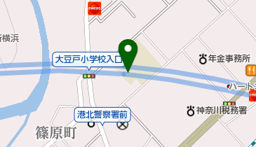 大豆戸小学校はまっ子ふれあいスクールの地図画像