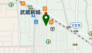 新宿とんかつさぼてん武蔵新城店の地図画像