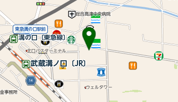 エースコンタクト溝の口店の地図画像