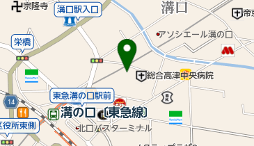 高津中央クリニック総合健診システムの地図画像