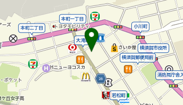 エースコンタクト横須賀店の地図画像