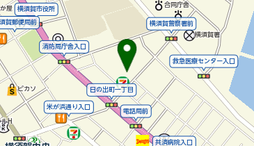 横須賀市役所 ヴェルクよこすか・勤労福祉会館の地図画像