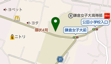 鎌倉女子大学・短期大学部 岩瀬キャンパスの地図画像