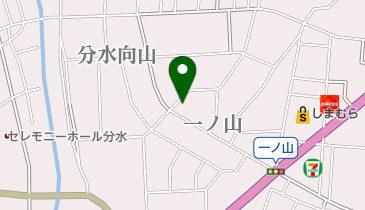 分水一の山印刷の地図画像