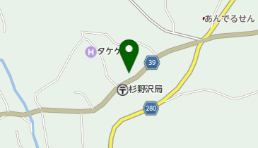 くま杉の里味処そばの花の地図画像