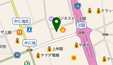 弐萬圓堂上越店の地図画像