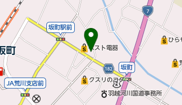 有限会社花のひらの 坂町店の地図画像