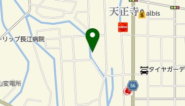 はやせフルーツ夜間の地図画像