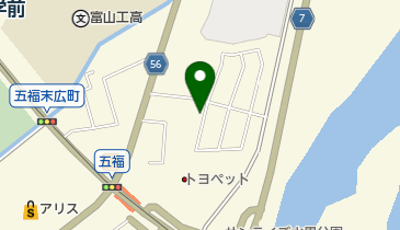 富山に在る教会集会所の地図画像