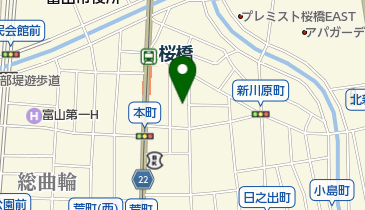 消防機関 富山市消防団 富山方面団 八人町分団の地図画像