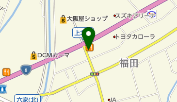 上北島ヤマザキ接骨院の地図画像