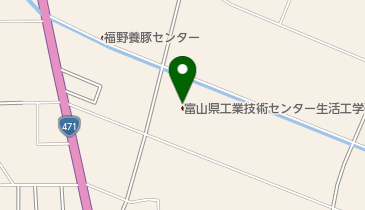 富山県工業技術センター生活工学研究所の地図画像