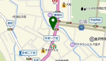 フラワーコンタクト金沢片町店の地図画像