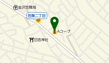 株式会社ジャコム石川 Aコープ笠舞店の地図画像