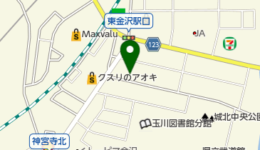 皆中堂弓具店の地図画像