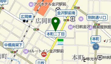 ダイワボウ情報システム株式会社金沢支店の地図画像