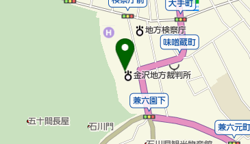 金沢簡易裁判所 民事訴訟係の地図画像