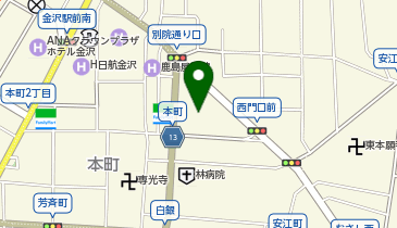 金沢市役所 市民センター 本町市民センターの地図画像