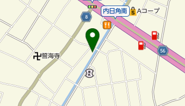 内日角公民館の地図画像