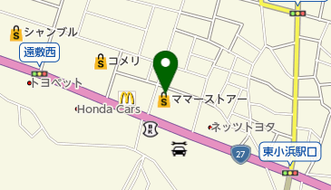 うえぬしクリーニング 東小浜店の地図画像